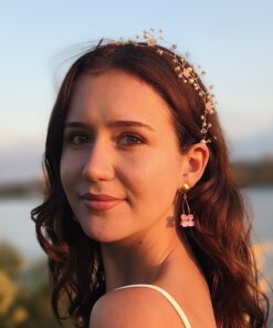 Vigne de cheveux Cristal rose