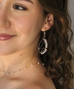 Boucles d'oreilles Arabesque nacrée